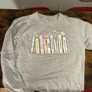 Taylor Swift albums as books crew neck sweatshirt